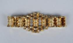 Bijou : Bracelet en or jaune 18K avec attache de sécurité
