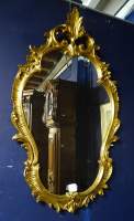 Meuble : miroir de style en bois doré 20eS