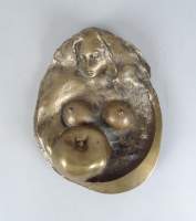 Sculpture : bronze - Femme à la pomme - 92 2/7 monogrammé R (20eS)