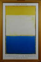 Estampe : affiche offset - Rothko n°6 : Yellow , White , Blue Over Yellow on Gray - 72x45cm cadre bois s/v pour exposition Galerie Beyeler