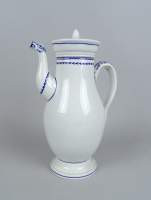 Céramique: Cafetière en porcelaine de Tournai (chev) décor aux épis H:31cm