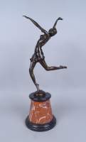 Sculpture: bronze -Danseuse- A7255 cachet de fondeur J-B Paris signé ZACH Bruno