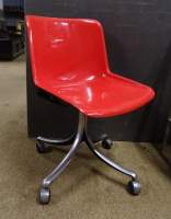 Meuble vintage chaise bureau rouge PVC  MODUS BORSANI OSVALDO
