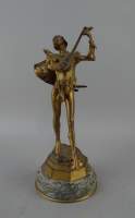 Sculpture en bronze -Mephisto- signé DE WEVER Auguste