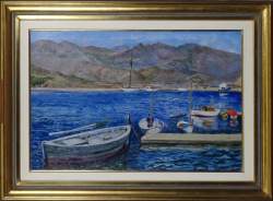 Tableau HST -Puerto de la Selva- signé WALLET Taf