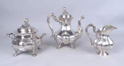 Argenterie Service à café style LouisXV en argent