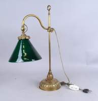 Luminaire Lampe de bureau en cuivre et verre multi couches vert/blanc réglable en hauteur