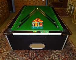 Jouet: Billard américain ELITE en bois (acc) et métal chromé 80,5x211x119cm avec