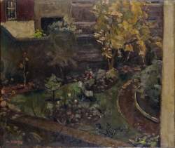 Tableau HST -Vue de jardin- signé DETRY Arsène Tableau HST -Vue de jardin- signé DETRY Arsène