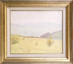Tableau HST marouflée -Masbourg- daté 1946 signé POREAU Oswald