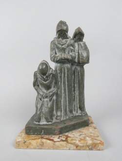 Sculpture: Terre cuite -Penitents- signé DUBIE Edmond