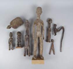 Africain :Statuettes ethnographiques Afrique de l'ouest (8pcs)