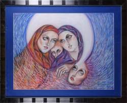Tableau pastel -Les Mères- 95 signé ANTOINE A-Anne-Marie Tableau pastel -Les Mères- 95 signé ANTOINE A-Anne-Marie