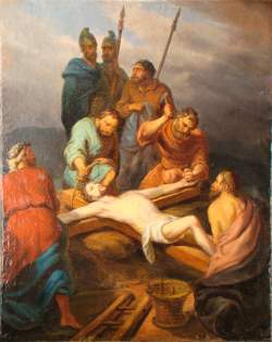 Tableau HST -Crucifixion- anonyme 19eS 91,5x72,5cm sans cadre Tableau HST -Crucifixion- anonyme 19eS 91,5x72,5cm sans cadre