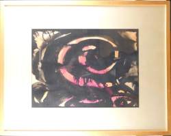 Tableau : encre chine/papier - Abstraction lyrique - signé GILLE Auguste Tableau : encre chine/papier - Abstraction lyrique - signé GILLE Auguste