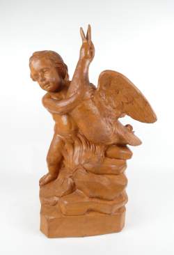Sculpture : Terre cuite - L'enfant et l'oie - signé d'après PIGALLE Jean-Baptiste Sculpture : Terre cuite - L'enfant et l'oie - signé d'après PIGALLE Jean-Baptiste