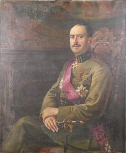 Tableau HST (usure) - Portrait d'officier - daté 1920 signé VAN DAMME Emile Tableau HST (usure) - Portrait d'officier - daté 1920 signé VAN DAMME Emile