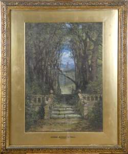 Tableau : gouache sur papier - Paysage - monogrammé SR RAYNER Samuel Tableau : gouache sur papier - Paysage - monogrammé SR RAYNER Samuel