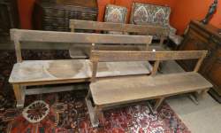 Meuble : Banc de couvent/ église en bois (3pcs) Meuble : Banc de couvent/ église en bois (3pcs)