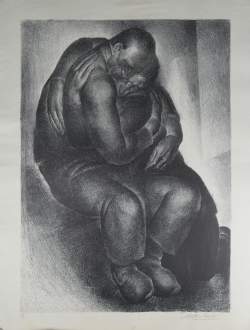 Estampe : Lithographie - Retour du fils prodigue - N° 223/300 signé CARTE Anto Estampe : Lithographie - Retour du fils prodigue - N° 223/300 signé CARTE Anto