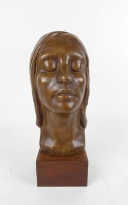 Sculpture : Terre cuite - Portrait de jeune femme - signé WASTERLAIN Georges Sculpture : Terre cuite - Portrait de jeune femme - signé WASTERLAIN Georges
