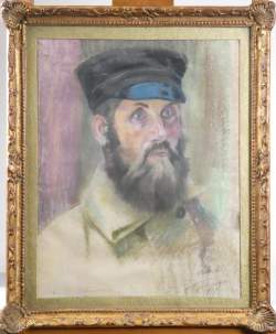 Tableau Pastel/papier - Portrait de soldat / Göttingen - daté 1918 signé VERDICKT Gisleen Tableau Pastel/papier - Portrait de soldat / Göttingen - daté 1918 signé VERDICKT Gisleen