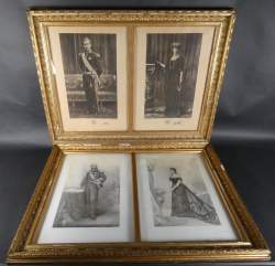 Tableau : (2p) paire d'estampes du roi Léopold II et son épouse GALLAIT Louis Tableau : (2p) paire d'estampes du roi Léopold II et son épouse GALLAIT Louis