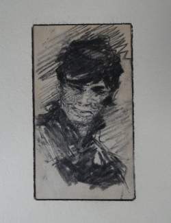 Tableau : Dessins - Portrait femme à Séville - daté Octobre 82 réalisé sur une carte de visite MEUNIER Constantin Tableau : Dessins - Portrait femme à Séville - daté Octobre 82 réalisé sur une carte de visite MEUNIER Constantin