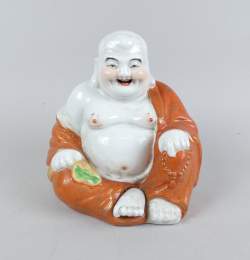 Asiatique : Bouddha rieur en porcelaine de Chine Asiatique : Bouddha rieur en porcelaine de Chine