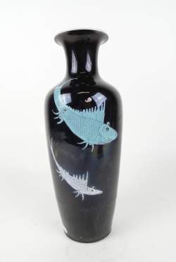 Asiatique : vase chinois en porcelaine marque apocryphe en Kaishu Da Qing Kangxi nian zhe probable 19eS