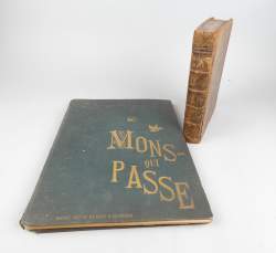 Livre : (2p) in - 8 BOUSSU G - J - Histoire de la ville de Mons - 1725 VARRET J - N rel d'époque (mq , acc , tach) - Mons... - Baudry , Cocu et Mairesse Quaregnon 125 gravures (tac
