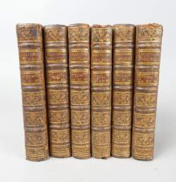 Livres : Histoires des juifs & des peuples voisins (usure , taches) Tome 1 à 6 in - 12 daté 1744 par mr PRIDEAUX Amsterdam chez Henri DU SAUZE