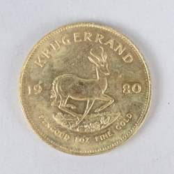 Collection de pièces de monnaie : 1 pièce en or de 1 Krugerrand Collection de pièces de monnaie : 1 pièce en or de 1 Krugerrand