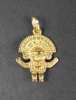 Bijou : Pendentif style incas en or jaune 18K Bijou : Pendentif style incas en or jaune 18K