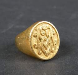 Bijou : Bague/ Chevalière en or jaune 18K Bijou : Bague/ Chevalière en or jaune 18K