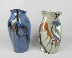 Céramique : 2 Vases en faïence signé BUXO Thomas 20eS Céramique : 2 Vases en faïence signé BUXO Thomas 20eS