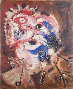 Tableau HST - Le Hibou - attribué à HECQ Emile