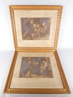 Estampe: 4 gravures contresignées BERNIER Charles Estampe: 4 gravures contresignées BERNIER Charles