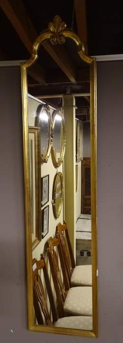 Meuble: Miroir doré 128x30cm Meuble: Miroir doré 128x30cm