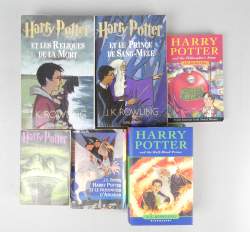 Livres de la série HARRY POTTER (légère usure, bon état gen) (6pcs) dont : Philo
