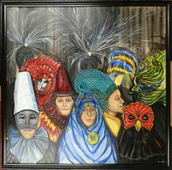 Tableau HSP -Carnaval- signé DEGRACE Fabienne Tableau HSP -Carnaval- signé DEGRACE Fabienne