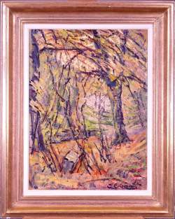 Tableau HSP -Sous-bois- signé COISMAN Calixte Tableau HSP -Sous-bois- signé COISMAN Calixte