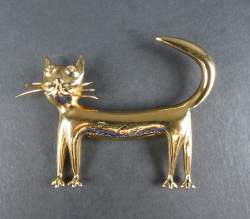 Bijou: Broche -Chat- Comité Jean Cocteau atelier Madeline édition Flammarion 199