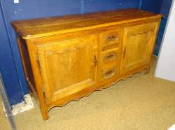 Meuble: Dresse Louis XV en châtaignier 2P 3T 93x164x51cm fin 18e-déb 19eS