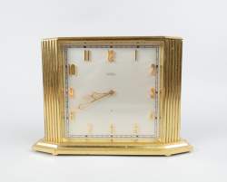 Horlogerie: Horloge à poser/ pendulette en laiton ANGELUS mvt 8 jours à remontoi