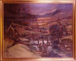 Tableau HSP -Paysage d'Asquillies- signé GILLIS Marcel