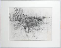 Tableau: fusain/papier -Linkeveek XXV- daté 61 signé LISMONDE Jules