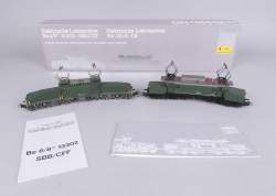 Jouet : Train MARKLIN H0 : 3300 coffret 125 ans de deux motrices électriques crocodile