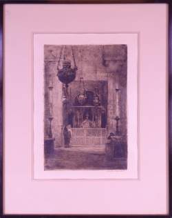 Estampe: Eau-Forte -Les Lampes d'argent- 1905 signé VAES Walter