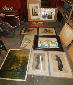 Tableaux et gravures (10) diverses techniques